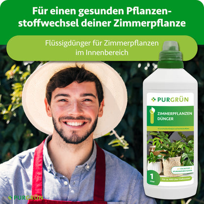 Flüssigdünger für Zimmerpflanzen im Innenbereich – für einen gesunden Pflanzenstoffwechsel.