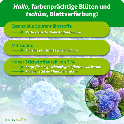Essenzielle Spurennährstoffe verbessern die Nährstoffaufnahme und 7 % Stickstoff fördern gleichmäßiges Wachstum sowie eine stabile Pflanzenstruktur. Mit Guano für eine prächtige Blütenbildung.