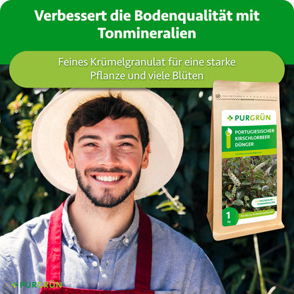 Feines Krümelgranulat mit Tonmineralien soll die Bodenqualität verbessern und eine starke Pflanze mit vielen Blüten fördern.